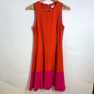 Eliza J Colorblock Sleeveless Fit &‎ Flare Sleeveless Knee Length Dress Size 6